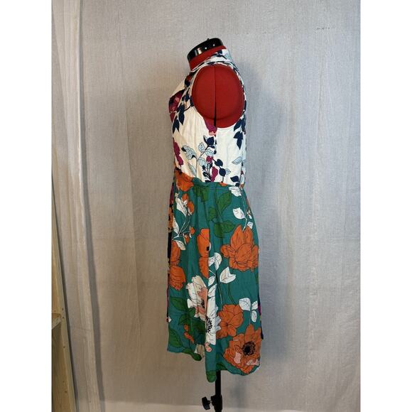 Anthropologie Dinah Collared Halter Tunic Dress Size 0 Floral D674 - Picture 3 of 12